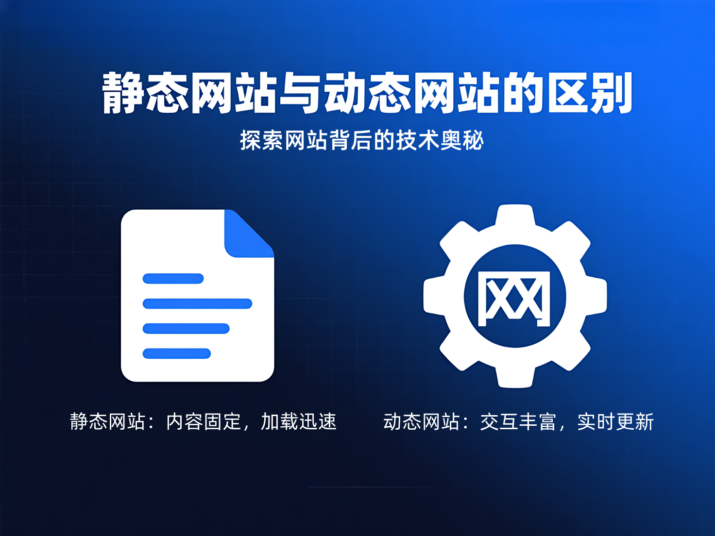靜態(tài)網(wǎng)站與動(dòng)態(tài)網(wǎng)站的區(qū)別，該如何選擇？